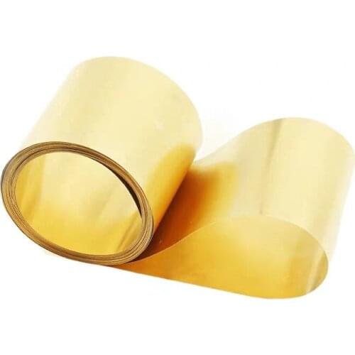 30mm Wide Thickness 0.1/0.2/0.3/0.5mm 1Meter Thin Brass Strip Brass Sheet gold film Brass Foil Brass plate H6