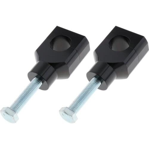 Black Shorty ROUND 1' Handlebar Riser Compatible With Harley Kawasaki Suzuki Yamaha Honda