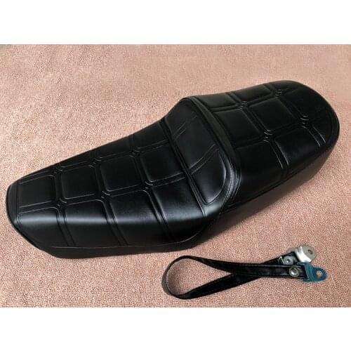 CM125 Motorcycle Seat Assy Motorbike Black Leather Seat Cover Cushion