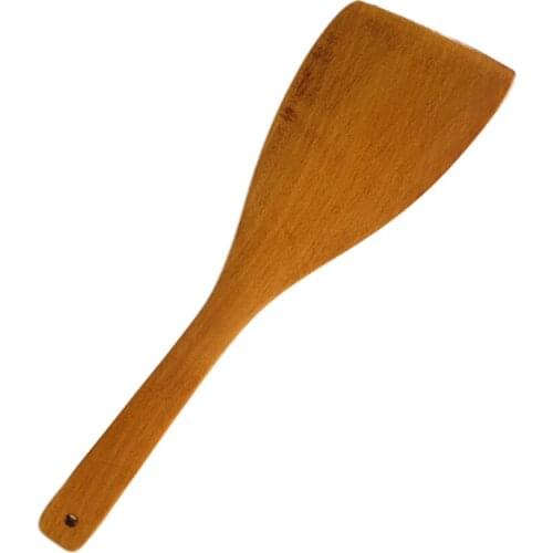 Long-handled Wooden Scoop for Non-stick Frying Pan Wood Turner Spatula Spoon