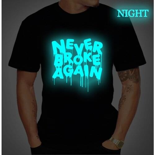 Noctilucous Never Broke Again Graphic T Shirt Male/Female Vogue Tshirt Men Women Harajuku T-shirt Hip Hop Tee Cool Streetwear