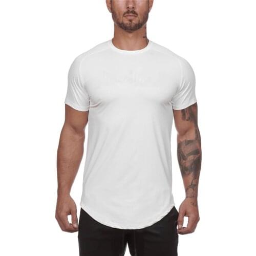 New Brand Mesh Short Sleeve T Shirt Men Fashion Slim Fit Gym Fitness T-shirt Male Summer O-neck Solid Quick Dry Hip Hop Tshirt
