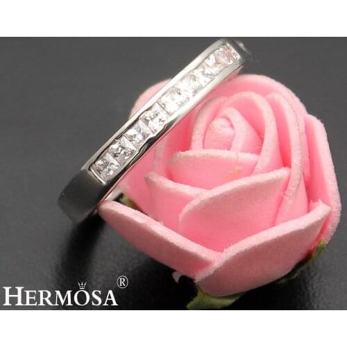 Perfect Womens Wedding Rings White Zircon Engagement Jewelry Ring Size 6# 8