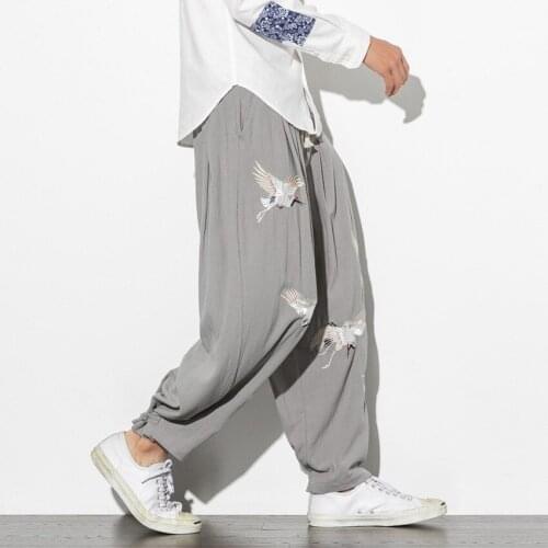 Japanese Mens Trouser Pants Joggers Fashion Leggings Man Comfortable Pant Summer Casual Streetwear Loose Harajuku Style