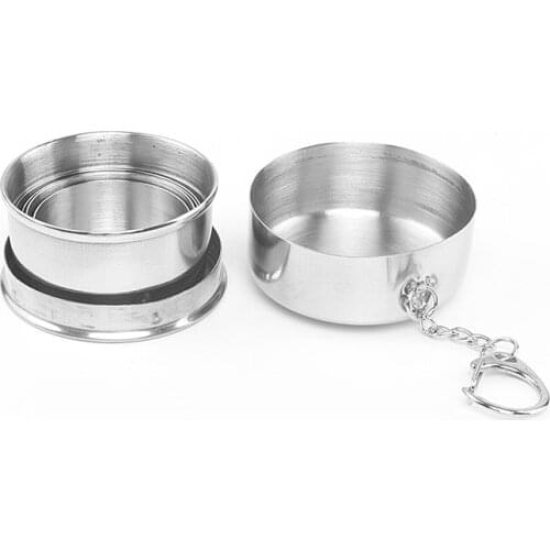 NEW 75ML 150ML 250ML Stainless Steel Folding Cup Folding Retractable Cup Folding Cup Cup Teacup Teaware Folding Wine Glass