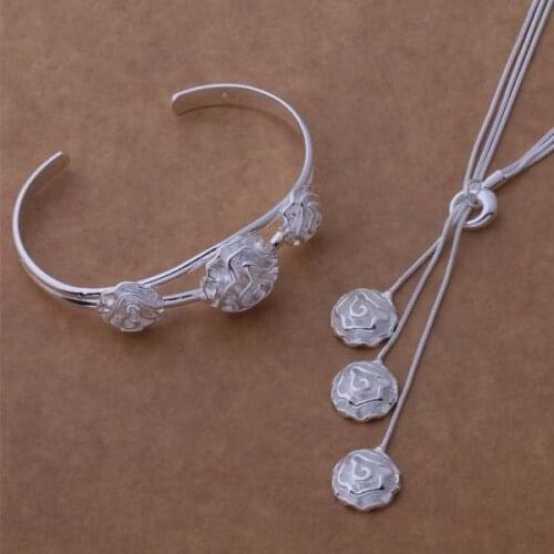 Wholesale High quality silver plated Fashion jewelry Necklace Bracelet WT-207