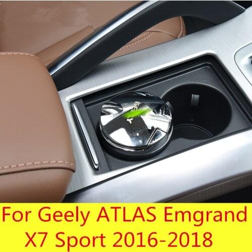 Car ashtray led light car with cover car multi-function creative car supplies For Geely ATLAS Emgrand X7 Sport 2016-2018