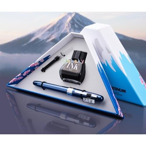 Platinum Fountain Pen, Plaisir Fine Nib,PGB-1000,Slip Sealing Mechanism Cap kept out ink dry,Calligraphy Gift Set