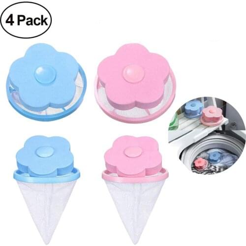 Washing Machine Floating Lint Mesh Bag Hair Filter Net Pouch Flower-Type Floating Washing Machine Filter Washer Lint Trap