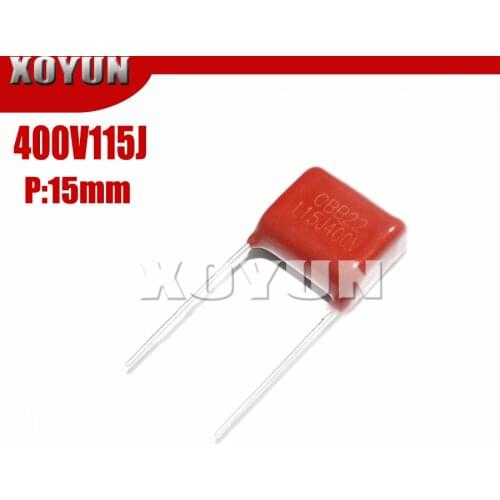 10PCS 400V115J 115J400V Pitch 15MM 400V 1.1UF CBB Polypropylene film capacitor