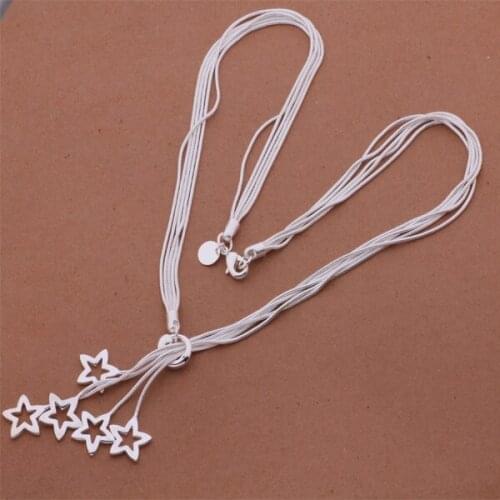 AN439 Hot sterling Necklace fashion jewelry pendant /ashajjoa axlajosa silver color