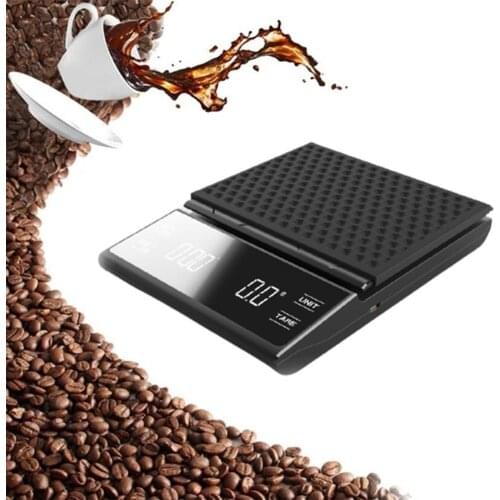 Portable Electronic Digital Coffee Scale With Timer High LED Display Precision Tools Balance Weight Household Measuring T8C3