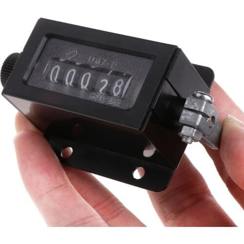 D67-F 5 Digits Mechanical Pull Stroke Counter Black Casing Resettable