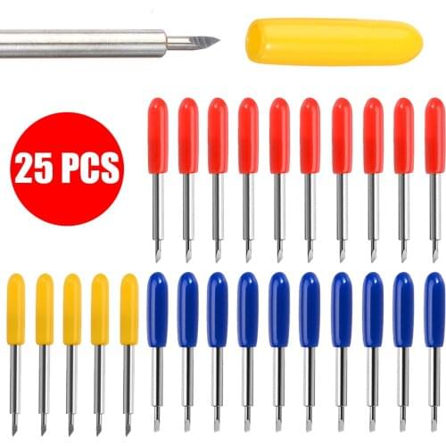 25Pcs 30/45/60 Degrees Replacement Blades For Cricut Explore Air Vinyl Cutting Machines Durable Cutting Plotter Tools