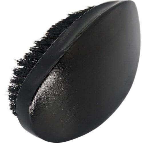 Supply for US and CA MOQ 100 pcs OEM Customized LOGO Wave Brush Medium Curve 360 Waves Palm Brush with Boar Bristle