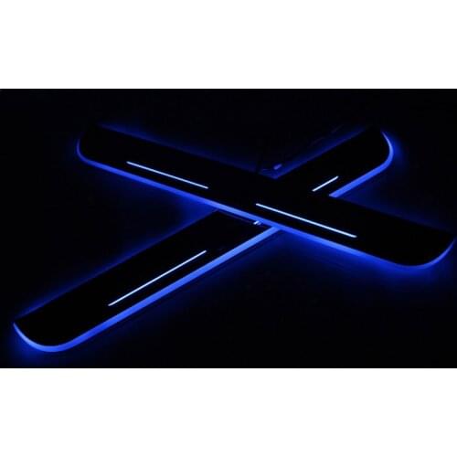 SNCN LED Car Scuff Plate Trim Pedal Door Sill Pathway Moving Welcome Light For Hyundai I30 2015 2016 2017 2018 Badge Emblem