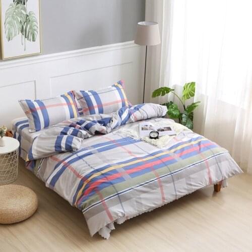 Thin Simple Pastoral Bedroom School Dormitory Single/double Bedding 1pcs Quilt Cover With 2pcs Pillowcases King/Queen Size J8353