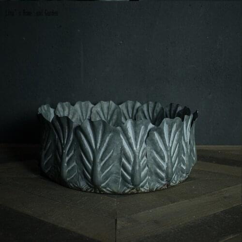 Unique creative handcrafted vintage antique zinc shabby chic metal trays