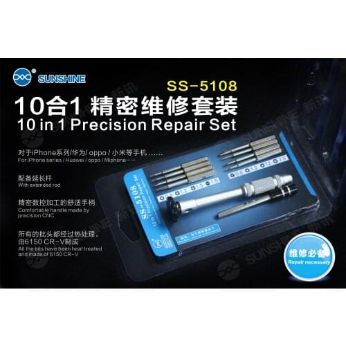 Sunshine SS-5108 10 IN 1 Universal Screwdriver for Mobile Phone Repair Tools Precision Repair Set