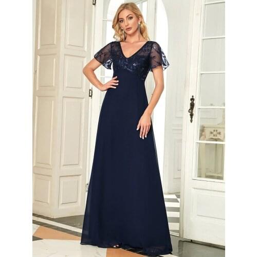 Plus Size Floral Sequin Wholesale Evening Dresses With Cap Sleeve