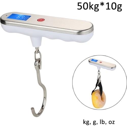 50kg/110lb x 10g Digital Electronic Luggage Scale Pocket Scale Travel Handheld Weighting Scale kg,g,lb,oz Fishing Hanging Scales