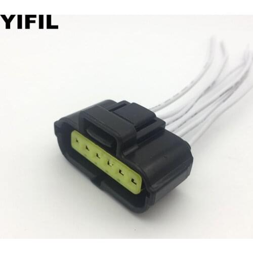 1/5/10pcs/lot 6 Pin/Way MAF Mass Air Flow Sensor Connector Plug Housing Socket With Wire Clip Pigtail For Ford Mazda 184060-1