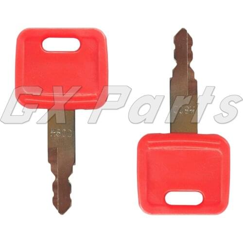 2PCS AT147803 4286465 Ignition Starter Key Stamped H800 For Fiat Case Dozers John Deer Hitachi Excavators New Holland