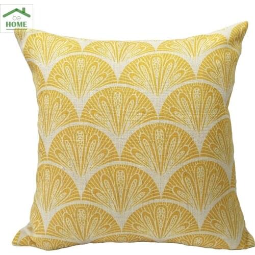 2017 Behome Vintage Traditional Printed Linen/polyester Decorative Pillow Case Sofa Cushion Cover 45 x 45cm