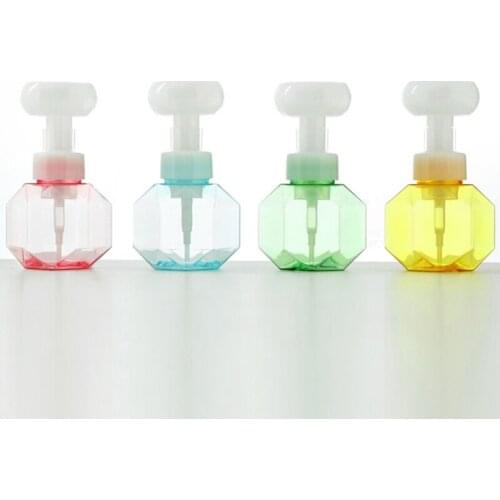 300ml Flower Foaming Bottle Flower-Shaped Bubble Hand Soap Bottle Foam Sub-Bottle Separate Bottling Facial Cleanser Face Washing