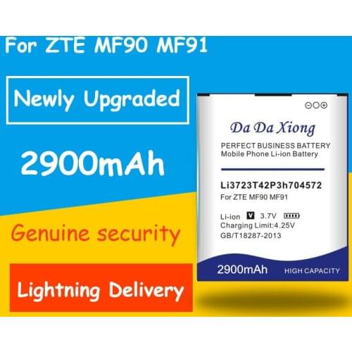 Free shipping 2900mAh Li3723T42P3h704572 Battery for ZTE MF91 MF90 Replacement batteria