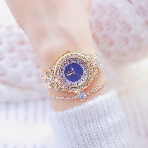 Bs Women Gold Watches Luxury Brand Creative Full Diamond Female Wristwatch Rhinestone Ladies Wrist Watches Reloj Mujer 2020