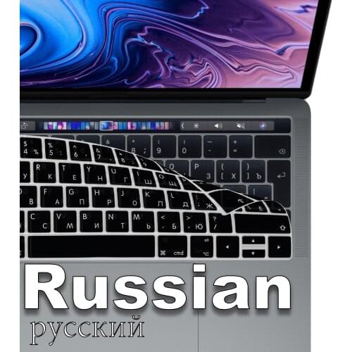 Russian EU&US-Enter Keyboard Cover for Macbook Pro 13Air 11 12 15 A2141/A1466 A1708/A1990/A1398/A1932 For macbook accessories