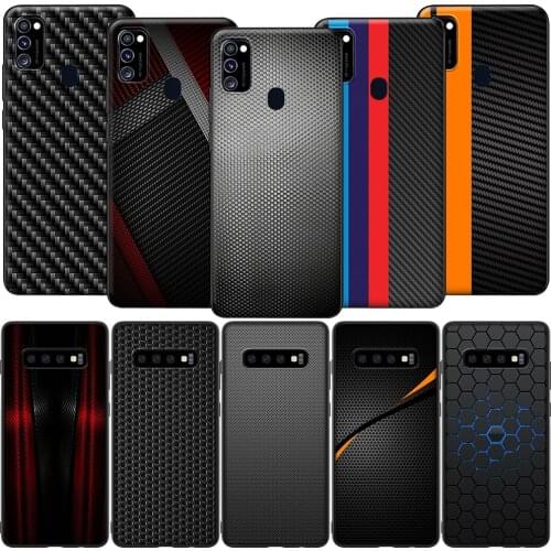 GX47 Car Carbon Fibre Print Case for Samsung A6 A7 A8 Plus A9 A10 A20 A30 A40 A50 A60 A70 A01 EU A11 A21S A31 A41