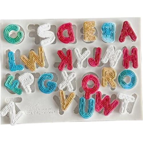 DIY Epoxy Resin Digital Silicone Mold Kitchen Cake Baking Decoration Chocolate Mold Alphanumeric Modeling Silicone Mold