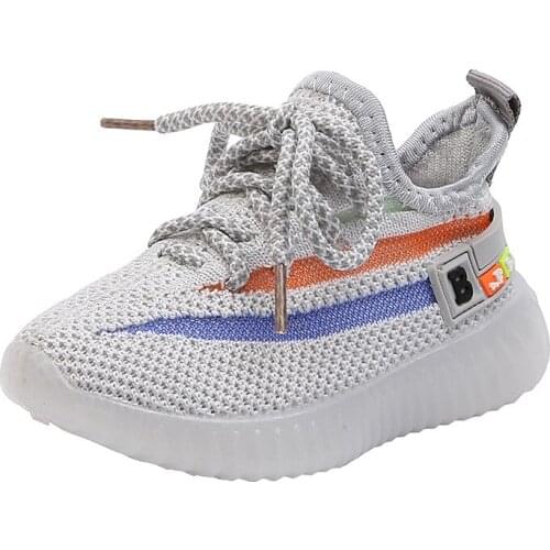 COZULMA Kids Fashion Flying Woven Shoes Children Sport Shoes Bottom Sneakers Baby Shoes Rainbow Boys Girls Soft Bottom