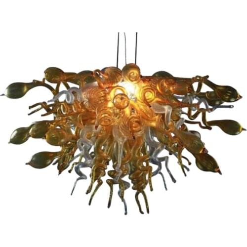 Selling Borosilicate Excellent Customer Made Chihuly Style 100% Hand Blown Murano Glass Chandelier Lamps Urban Design For Home