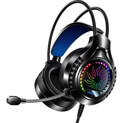 RGB Gaming Headset with Microphone 7.1 Surround HD Sound Stereo Dual 3.5mm USB Wired Headphone For PS5 PC Laptop Phone