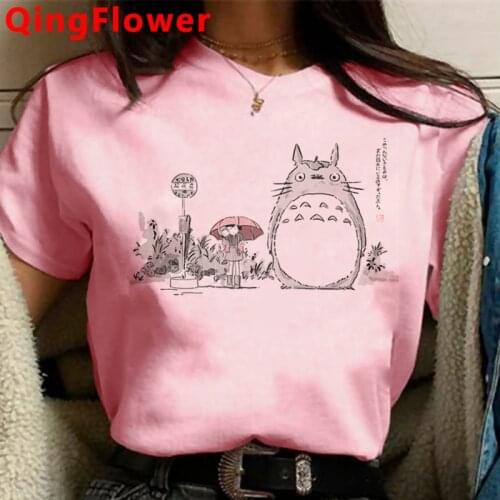 Kawaii Totoro Harajuku Funny Cartoon T Shirt Women Cute Anime Graphic Vintage T-shirt 90s Ullzang Tshirt Fashion Top Tees Female