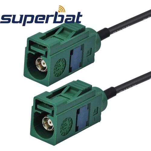 Superbat Fakra Jack "E" Straight to Fakra Jack "E"Straight Pigtail Cable RG174 15cm RF Coaxial Cable