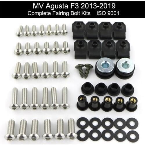 For MV AGUSTA F3 2013 2014 2015 2016 2017 2018 2019 Complete Full Fairing Bolts Kit Screws Clips Speed Nuts Stainless Steel