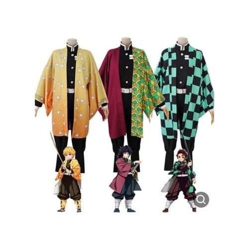 Halloween Costume Casual Cool Street Demon Killer Kimetsu No Yaiba 3D Printed Japanese Anime Kimono Haori Yukata Cosplay