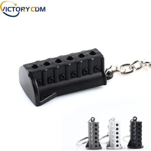 Metal Engine Block Keychain Six-cylinder Engine key Ring For Audi Nissna