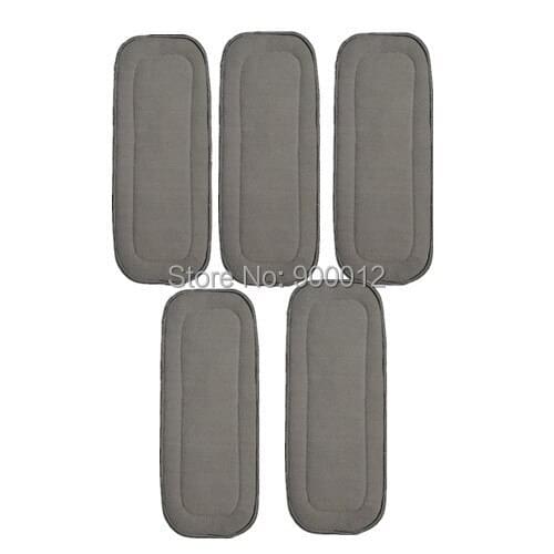 Naughty Baby Charcoal Bamboo Sewn Insert 20pcs 5 Layers(3+2) Reusable Baby Cloth Diaper pads Nappy Inserts