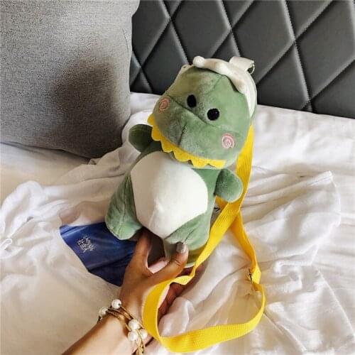 2020 New Girls Dinosaur Plush Toy Bags Cute Small Crossbody Bag Women Korean Little Shoulder Bags Womens PequenaBolsas Mujeres