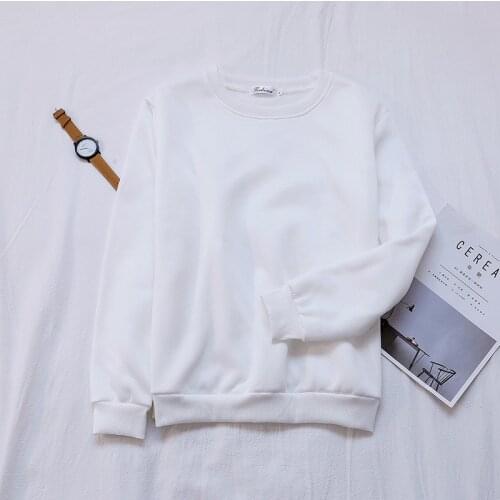 Solid color loose Korean style womens fashion T-shirt Autumn winter long sleeves sweet tee shirt femme