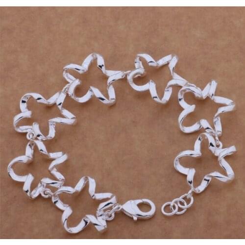 SL-AH092 Wholesale Silver Color Gift Women Lady Nice High Quality Fashion Jewelry Full 3 D Star /bfcajwja Aebaivia