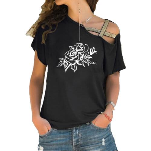 Dazzling Blooms Of Roses And Leaves Print Women T Shirt Short Sleeve O Neck Loose Women Tshirt Ladies Tee Shirt Tops Clothes