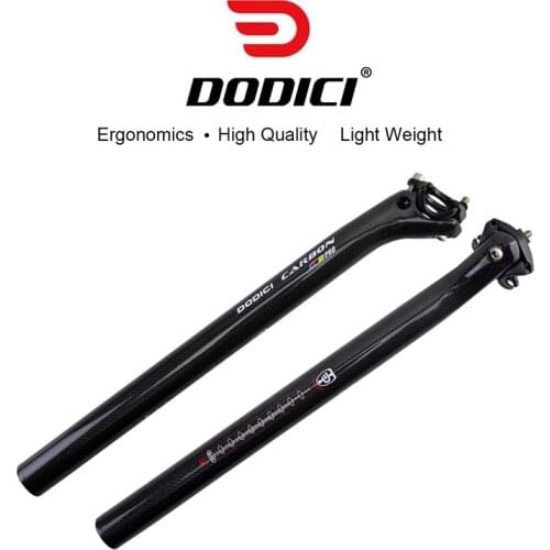 DODICI Full Carbon Fiber Seatpost 3K Glossy Rear Floating Seatpost 27.2/30.8/31.6mm Mountain Bike Road Bike Seatpost 350mm/400mm
