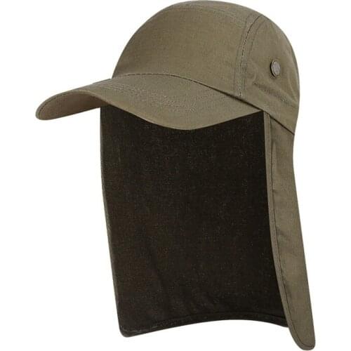 Fishing Cap Adjustable with Ear Neck Flap Cover Sunshade Folding Mesh Waterproof Sports Hat Sportswear Accessories New