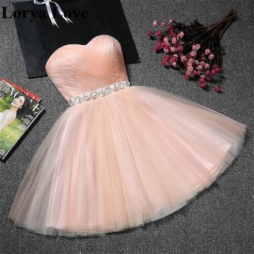 Pink Graduation Dresses 2020 Illusion Short Prom Dresses Women Party Night Formal Vestidos Gowns Cocktail Tulle Homecoming Dress